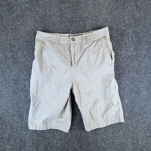 BKE Buckle Sloane Chino Shorts Mens 32x10.5 Slate Cotton Standard Fit Flat Front